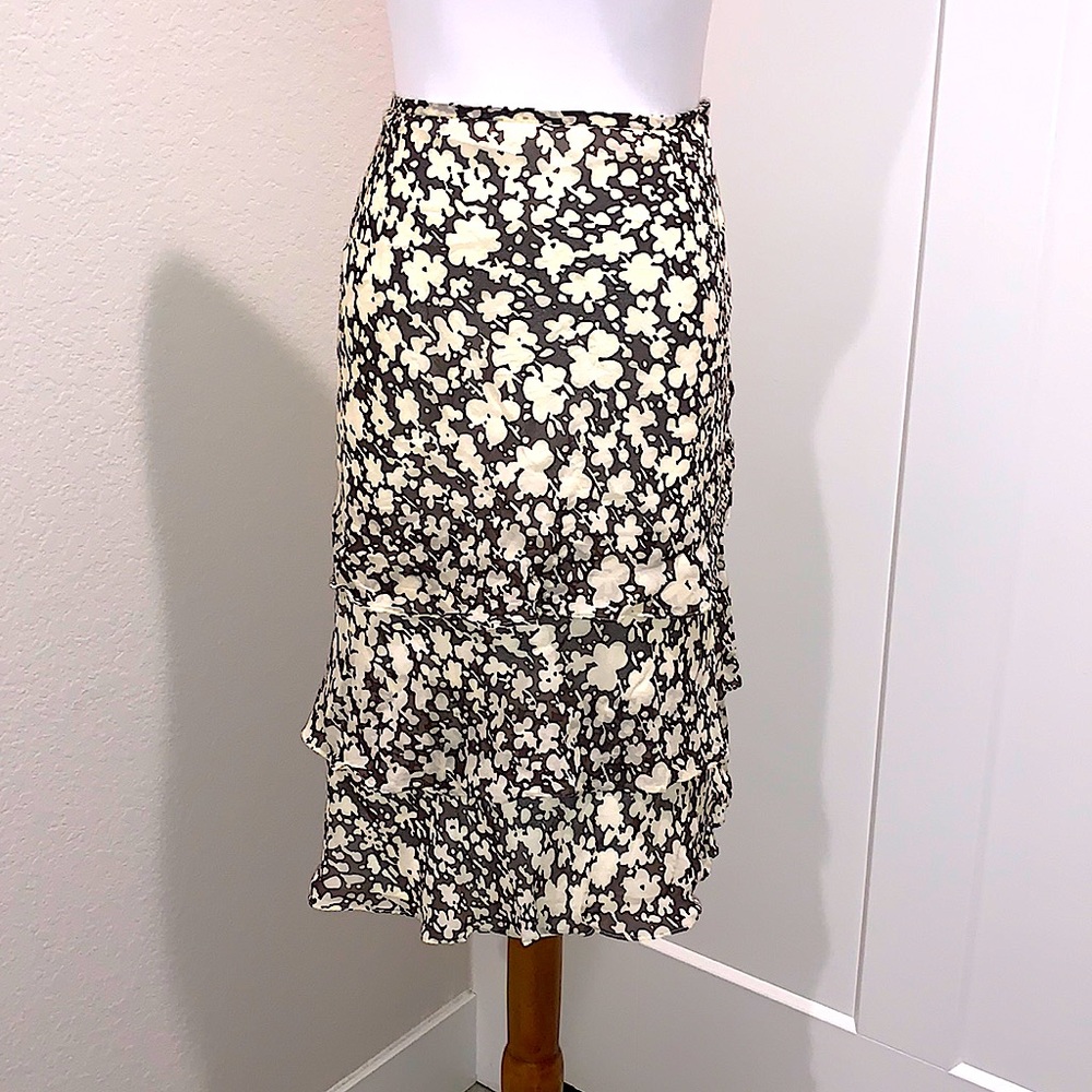 Ann Taylor Silk Ruffle Skirt